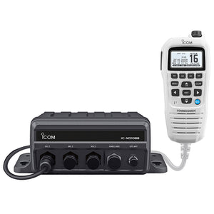 Icom M510BB GW 21 Black Box VHF wWhite Command Mic  3 Command Mic Ports M510BB GW 21