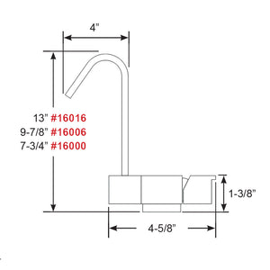 Scandvik Geometric Style Fold Down Mixer  775 Height 16000