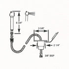 Scandvik Recessed Transom Shower w6 Hose  White 10055P