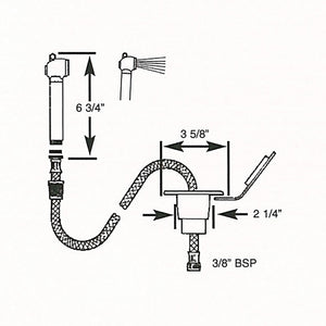Scandvik Recessed Transom Shower w6 Hose  White 10055P