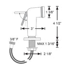 Scandvik Straight Handle Pull Out Sprayer  White w6 Hose 10196P