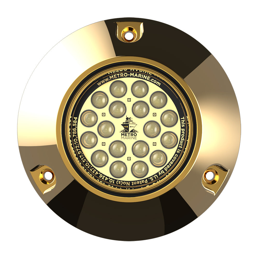 Metro Marine HighOutput Submersible Underwater Light wIntelligent Monochromatic LEDs  White 45 Beam FBMR1W345
