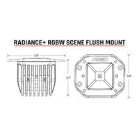 RIGID Industries Radiance Scene  RGBW  Flush Mount  Pair 682153