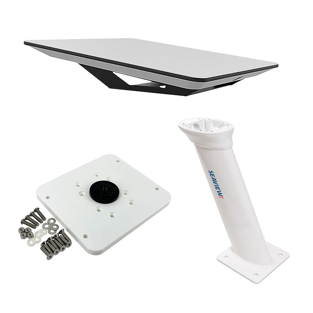 KVH Starlink Flat Panel Kit w16 Seaview Pedestal Mount  ADASTLKA Starlink Top Plate 721048SV16