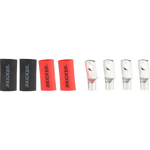 KICKER RT4 Nickel Plated 4AWG 516 Ring Terminal  4Pack 47RT4