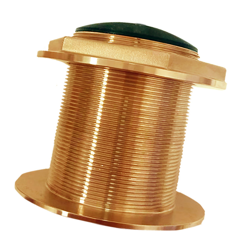 Echonautics Bronze LowProfile ThruHull MediumFrequency CHIRP Transducer  1kW 18 Tilt 85135kHz BT87M1KW18