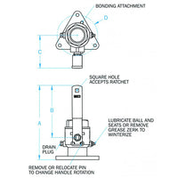 GROCO 212 Bronze TriFlanged Ball ValveSeacock FBV2500