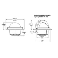 Ritchie RU90 Voyager Compass  Flush Mount  Black RU90