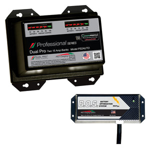 Dual Pro PS2 Auto 2 Bank Battery Charger w2 Bank BOS PS2AUTOBOS12V2