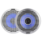 KICKER KM614FL 65 Low Profile Coaxial Marine Speakers wRGB Lighting  4Ohm White 51KM614FL
