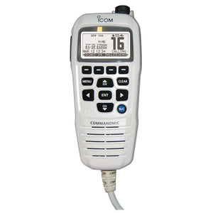 Icom HM195 CommandMic IV with White BlackLit LCD  Super White HM195GW 62 EXP
