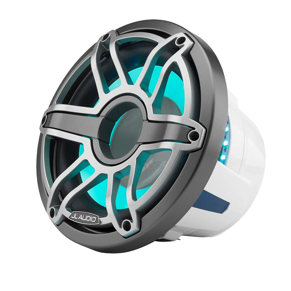 JL Audio M6 10 Marine Subwoofer wTitanium Sport Grille  Transflective LED Lighting  M610WSGmTii4 0100349100