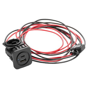 JL Audio USBC and USBA Charging Jack fPanel Mounting  XMDUSBCACHG2XPNL 0101362300