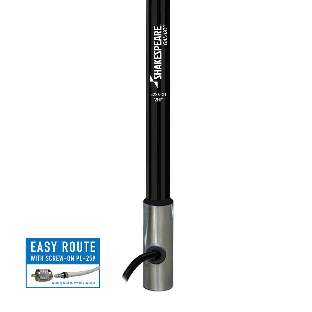 Shakespeare Galaxy 5226XT 8 Black VHF Antenna  6dB Gain 5226XT
