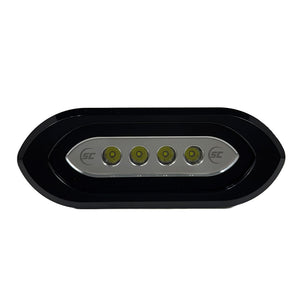 ShadowCaster Flush Mount Spreader Light  Black Housing  White SCMSLF4XGWBK