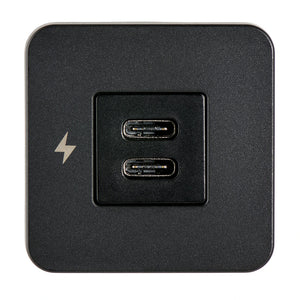 Scanstrut TILE USBC Interior Charging Socket  1224V  Black Bezel SCTILE20