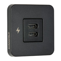Scanstrut TILE USBC Interior Charging Socket  1224V  Black Bezel SCTILE20