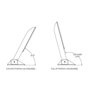 TACO Command Ratchet Hinge  1812  316 Stainless Steel Polished wHard Stop H250048