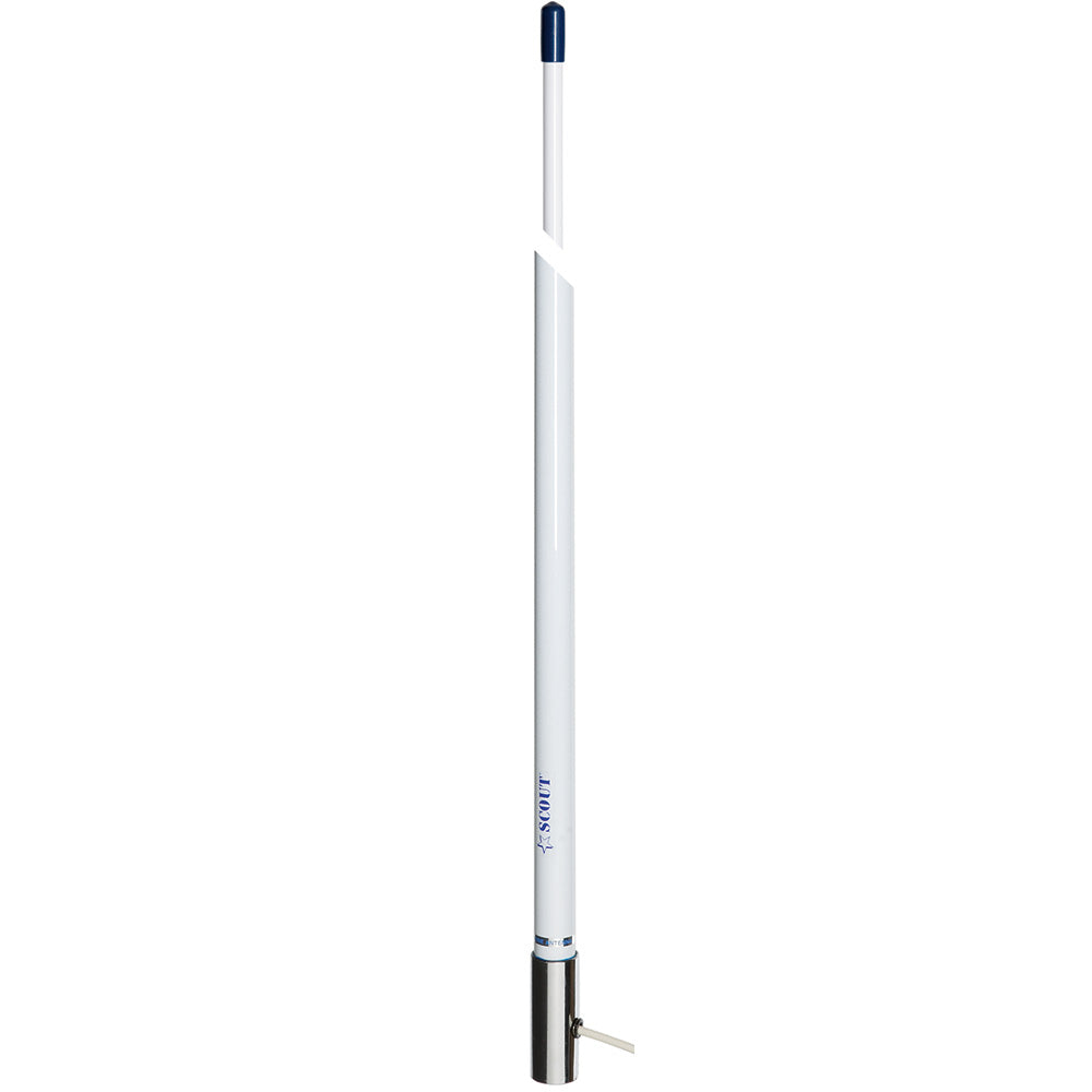 Scout 8 White VHF Antenna 6dB Stainless Steel Ferrule w5M RG58 Coax Includes PL259 KS42 PF AN NVHF00007T