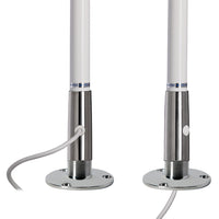 Scout 4 White VHF Antenna 3dB Stainless Steel Ferule w5M RG58 Includes PL259 PF AN NVHF00044T