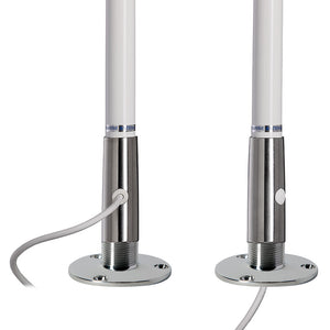Scout 4 White VHF Antenna 3dB Stainless Steel Ferule w5M RG58 Includes PL259 PF AN NVHF00044T
