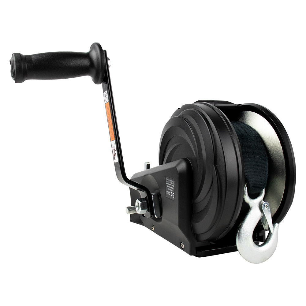 Powerwinch Select Series Winch 1800lb 2 Speed 8 Crank Arm  Carbon Black 21400W18008BR