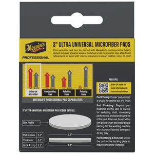 Meguiars Professional 3 Ultra Universal Microfiber Pads 3Pack M3MFP3