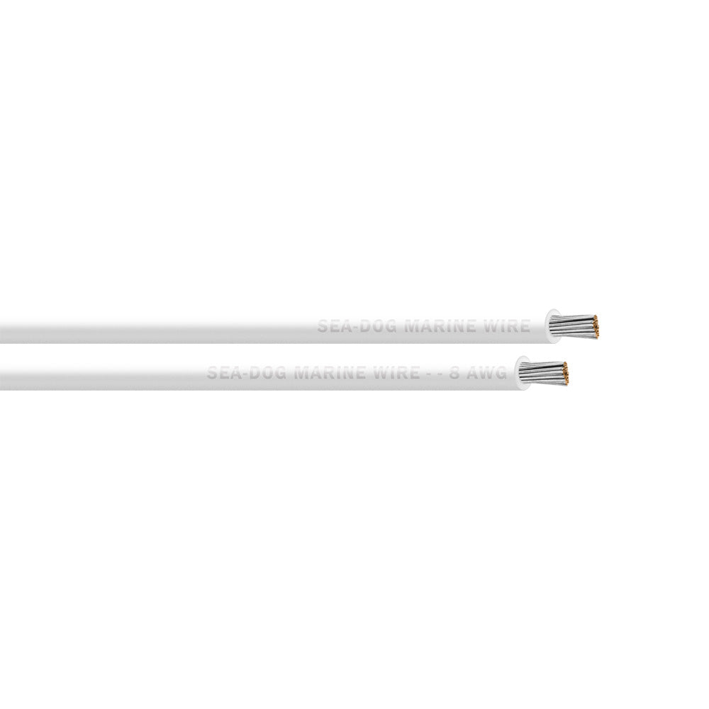 SeaDog 8 AWG White Primary Wire  25 8008050