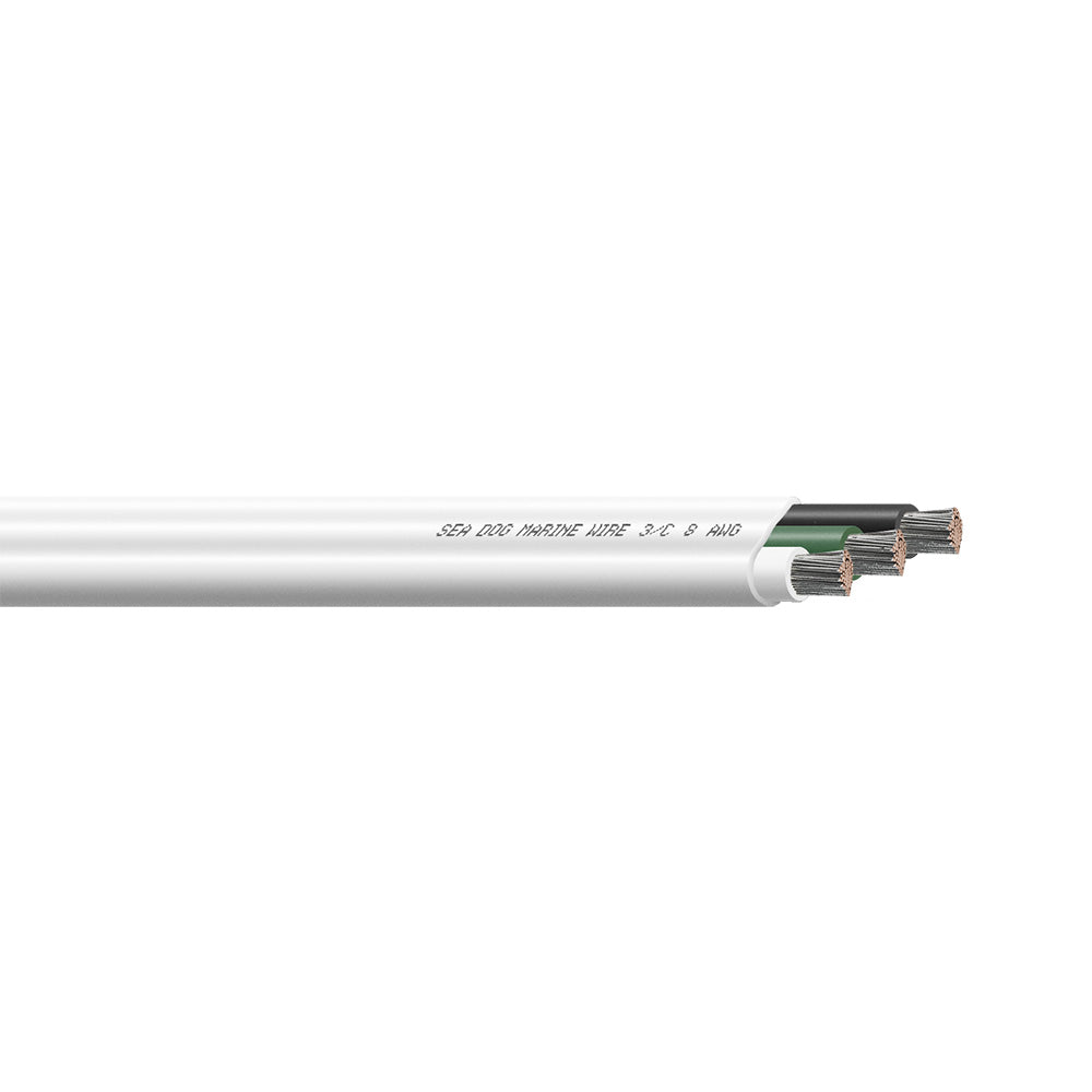 SeaDog 83 AWG Flat Triplex Wire  WhiteGreenBlack  50 8008301
