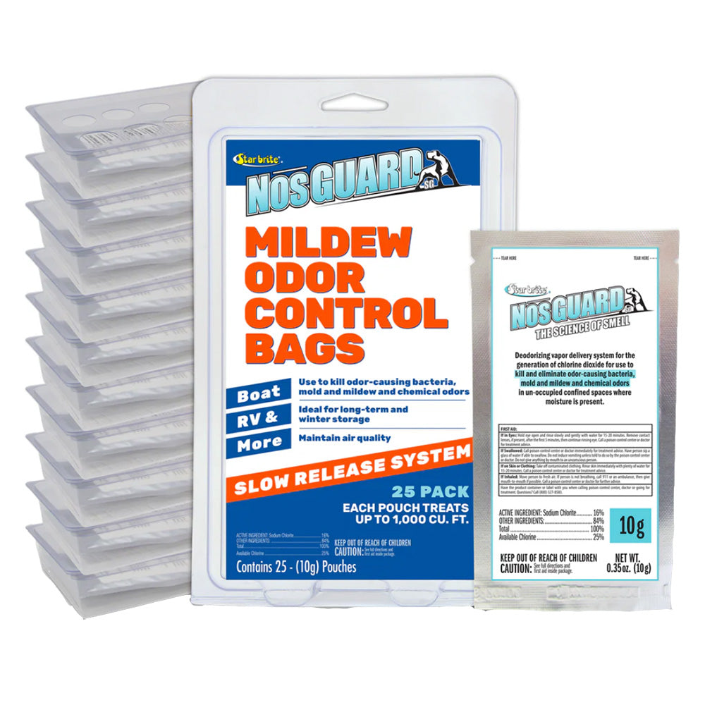 Star Brite NosGUARD Mildew Odor Control Bags Slow Release System  25Pack 89924