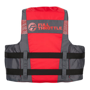 Full Throttle Adult Nylon Life Jacket  SM  BlackRed 11220010003026