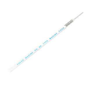 Pacer RG8X Coax Cable  White  150 MRG8XW150