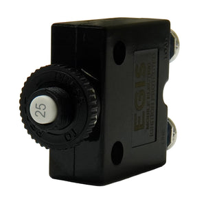 Egis 25A Push Button Panel Mount Circuit Breaker  Screw Terminals 471025