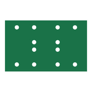 RUPES PROCUT Film Abrasive Sheet 80mm x130mm 315 x 51  12 Holes  P320 Grit Box of 100pcs 945FB320