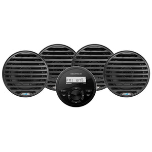 Aquatic AV GS2 Gauge Stereo  2 Pairs of EC652 65 Black Speakers CK306