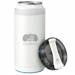 Toadfish SmartGrip 4in1 Can Cooler  12oz  White 1413