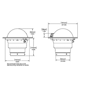 Ritchie SS5000W SuperSport Compass  Flush Mount  White SS5000W