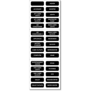 Blue Sea 8031 AC Panel Basic 30 Label Set 8031