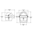 Ritchie B51W Explorer Compass  Bracket Mount  White B51W