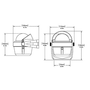 Ritchie B51W Explorer Compass  Bracket Mount  White B51W