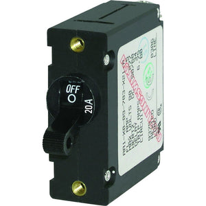 Blue Sea 7212 AC  DC Single Pole Magnetic World Circuit Breaker    20 Amp 7212
