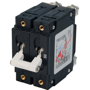 Blue Sea 7256 CSeries Double Pole Circuit Breaker  80A 7256
