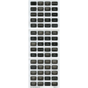 Blue Sea 8214 Black Small Format Label Kit  60 Labels 8214