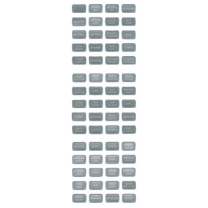 Blue Sea 8217 Grey Small Format Label Kit  60 Labels 8217