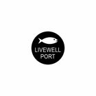 Circular label used with 22mm livewell port showing a fish icon and "LIVEWELL PORT" text