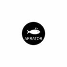 Black circular label showing a white fish with bubbles and the word AERATOR centered