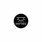 Badge for 22mm Map Red actuator: black circular icon with stylized lamp and 'MAP-RED' label