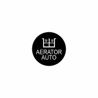 Black circular icon with stylized aerator diagram and 'AERATOR AUTO' label indicating automatic aeration.
