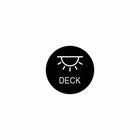 Front view of actuator face: black 22mm circular button with white deck-light icon and "DECK" label
