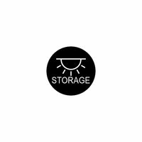 Black circular storage function icon for 22mm actuator showing semicircle graphic and 'STORAGE' label.